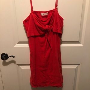 Red Spaghetti Strap Mini Dress